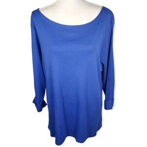 KAREN SCOTT ROYAL BLUE PULLOVER SZ.1X NWT